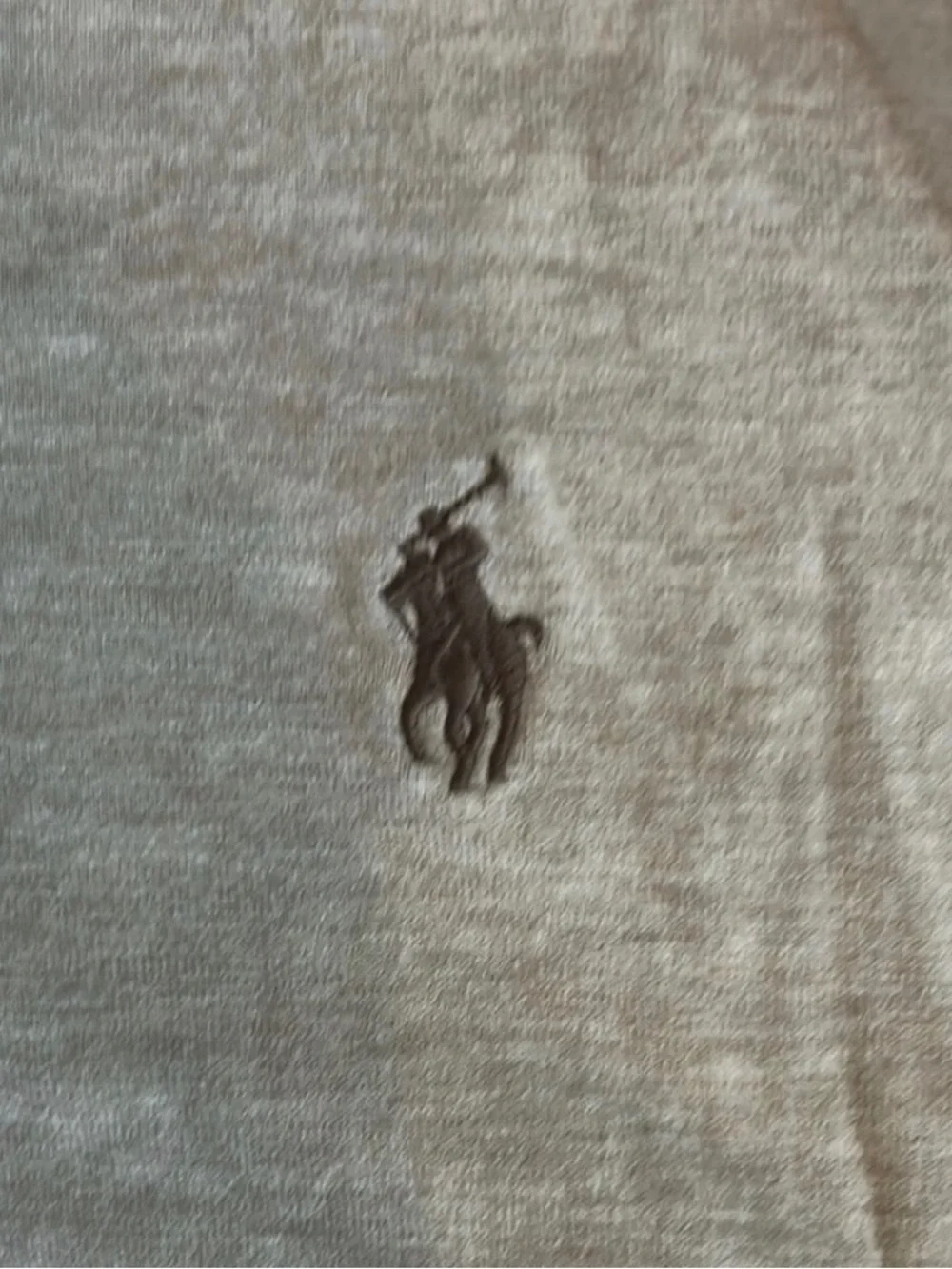 Polo by Ralph Lauren Light Gray Henley Collar Sweatshirt
